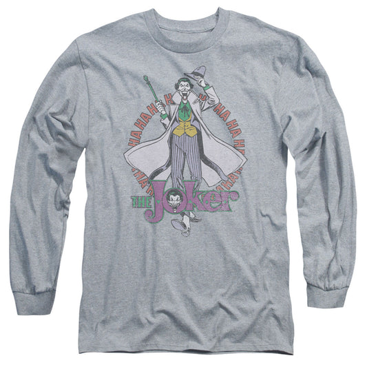 DC Comics Maniacal Mens Long Sleeve Shirt Athletic Heather Officially Licensed