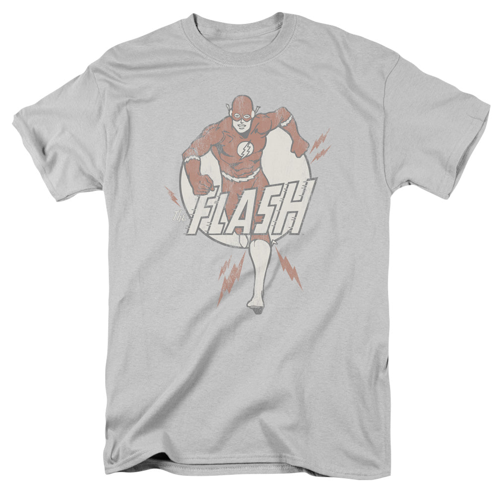 DC Comics Flash Lightning Fast Mens T Shirt Silver Officially Licensed