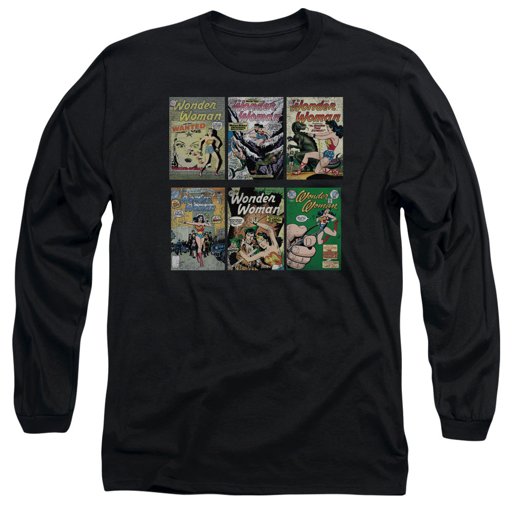 DC Comics Ww Covers Mens Long Sleeve Shirt Black Officially Licensed