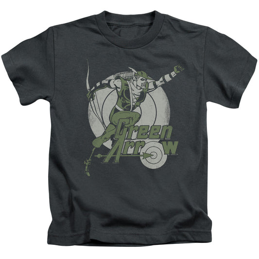 DC Comics Right on Target Juvenile Kids Youth T Shirt Charcoal Officially Licensed