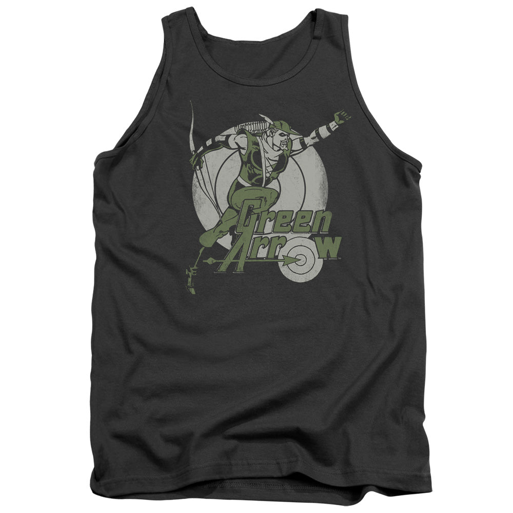Dc Right On Target Mens Tank Top Shirt Charcoal Officially Licensed