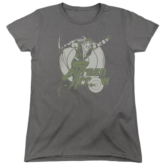 DC Comics Right on Target Womens T Shirt Charcoal Officially Licensed