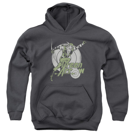 DC Comics Right on Target Kids Youth Hoodie Charcoal Officially Licensed