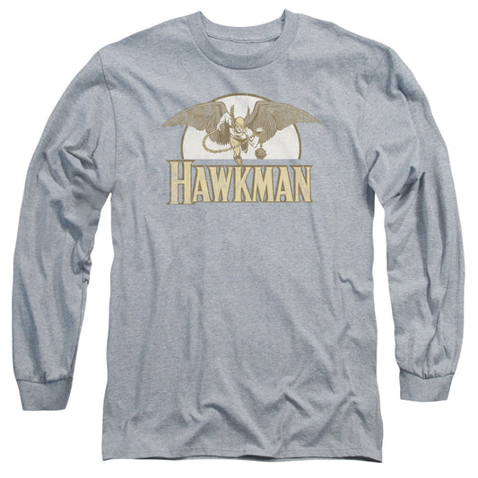 DC Comics Fly by Mens Long Sleeve Shirt Athletic Heather Officially Licensed