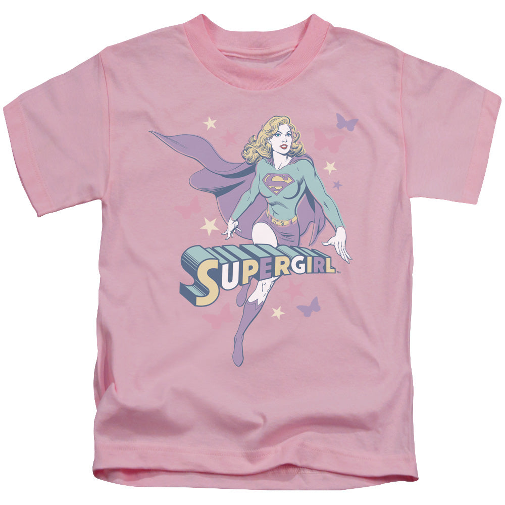 DC Comics Supergirl Pastels Juvenile Kids Youth T Shirt Pink Officially Licensed