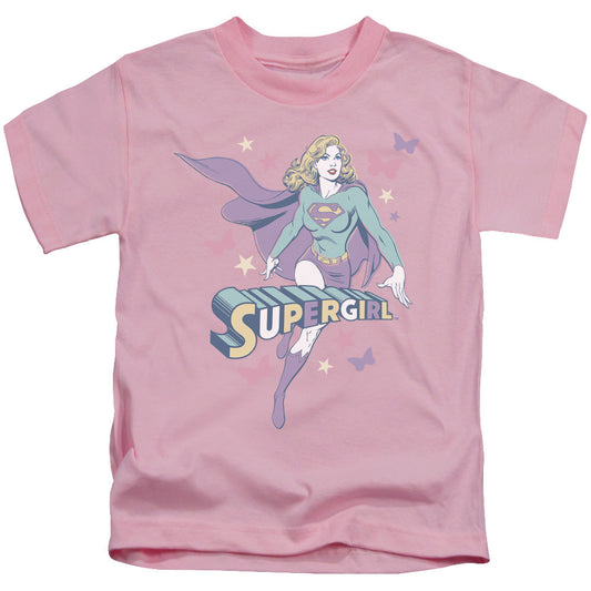 DC Comics Supergirl Pastels Juvenile Kids Youth T Shirt Pink Officially Licensed