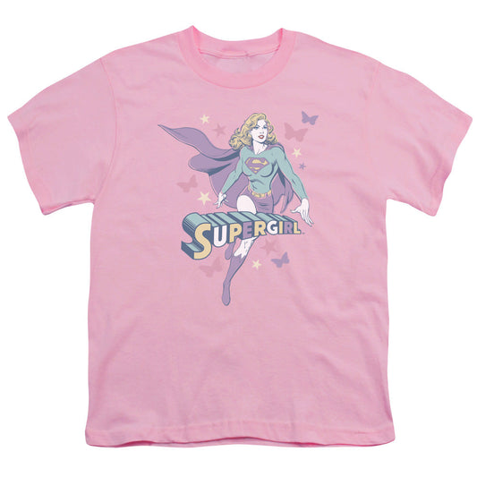 DC Comics Supergirl Pastels Kids Youth T Shirt Pink Officially Licensed