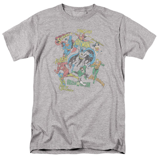 DC Comics Super Collage Mens T Shirt Silver Officially Licensed