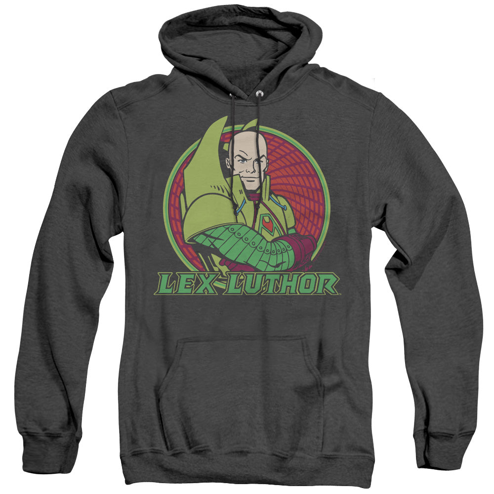 Dc Lex Luthor Mens Heather Hoodie Black Officially Licensed