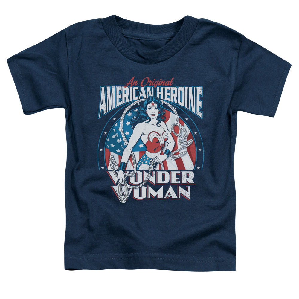 DC Comics American Heroine Toddler Kids Youth T Shirt Navy Blue Officially Licensed