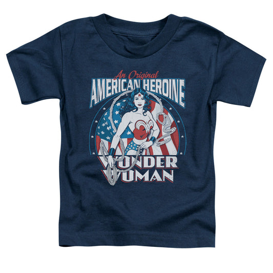 DC Comics American Heroine Toddler Kids Youth T Shirt Navy Blue Officially Licensed