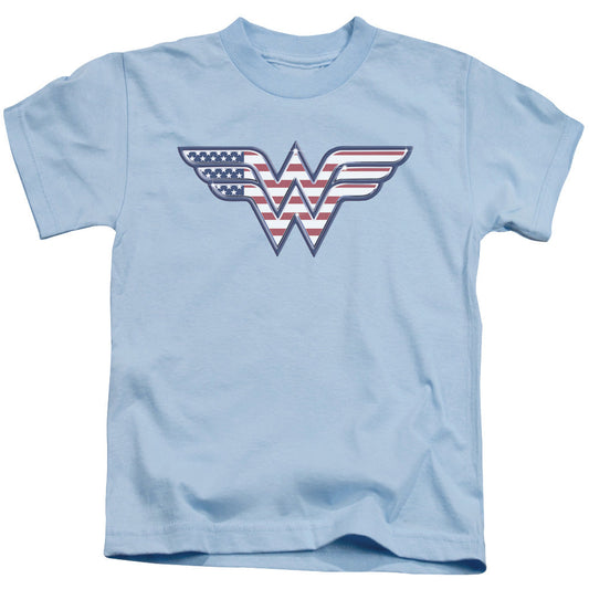 DC Comics Red,white & Blue Juvenile Kids Youth T Shirt Light Blue Officially Licensed