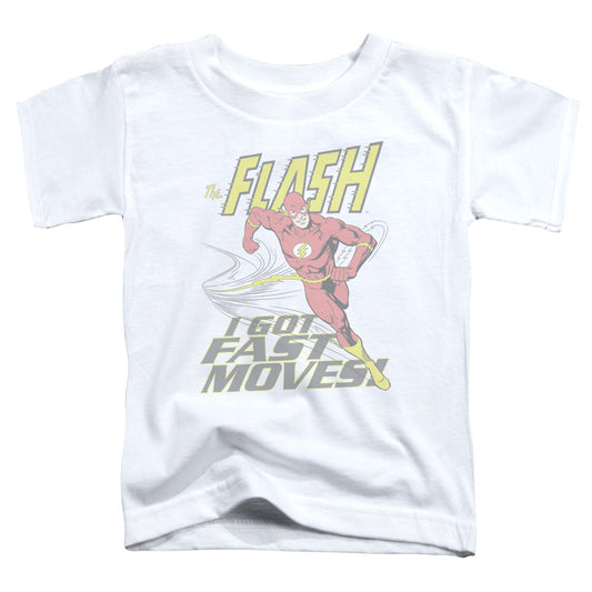 DC Comics Flash Fast Moves Toddler Kids Youth T Shirt White Officially Licensed