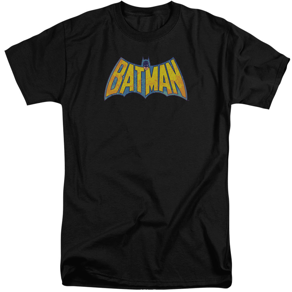 DC Comics Batman Neon Distress Logo Mens Tall T Shirt Adult Tall Black Officially Licensed
