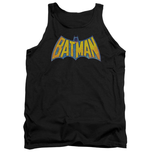 DC Comics Batman Neon Distress Logo Mens Tank Top Shirt Black Officially Licensed