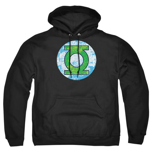 Dco Gl Neon Distress Logo Mens Hoodie Black Officially Licensed
