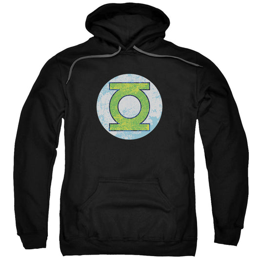 DC Comics Gl Neon Distress Logo Mens Hoodie Black Officially Licensed