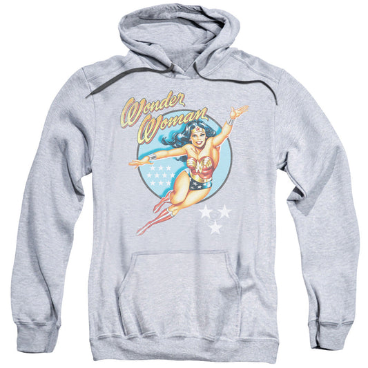 DC Comics Wonder Woman Vintage Mens Hoodie Athletic Heather Officially Licensed
