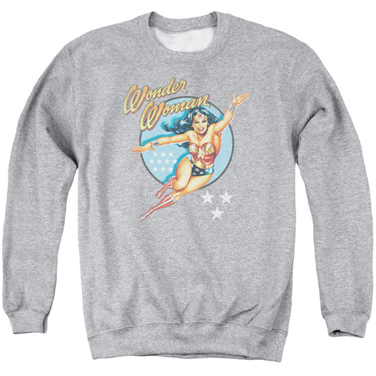 Dco Wonder Woman Vintage Mens Crewneck Sweatshirt Athletic Heather