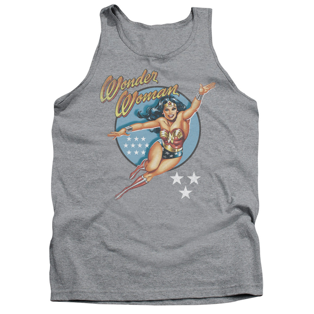 Dco Wonder Woman Vintage Mens Tank Top Shirt Athletic Heather Officially Licensed