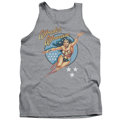 Dco Wonder Woman Vintage Mens Tank Top Shirt Athletic Heather Officially Licensed
