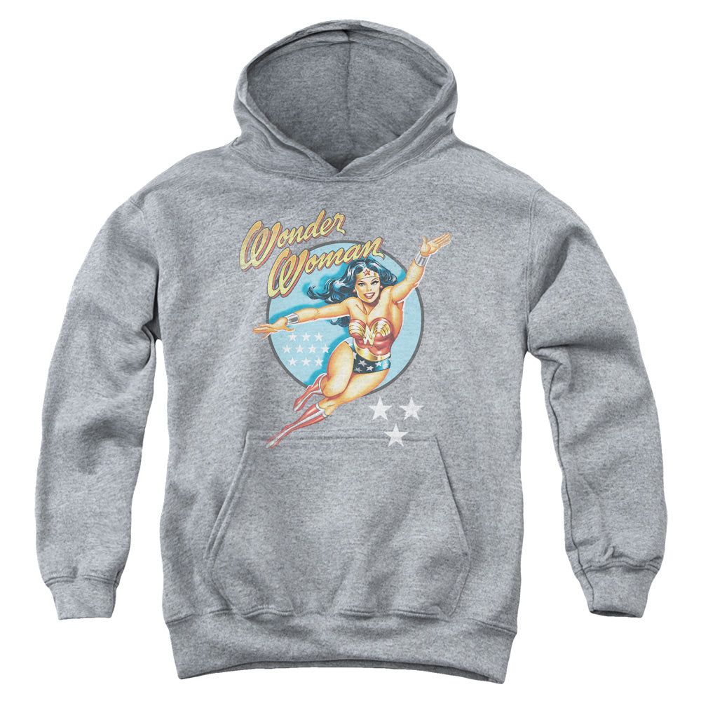 DC Comics Wonder Woman Vintage Kids Youth Hoodie Heather Officially Licensed