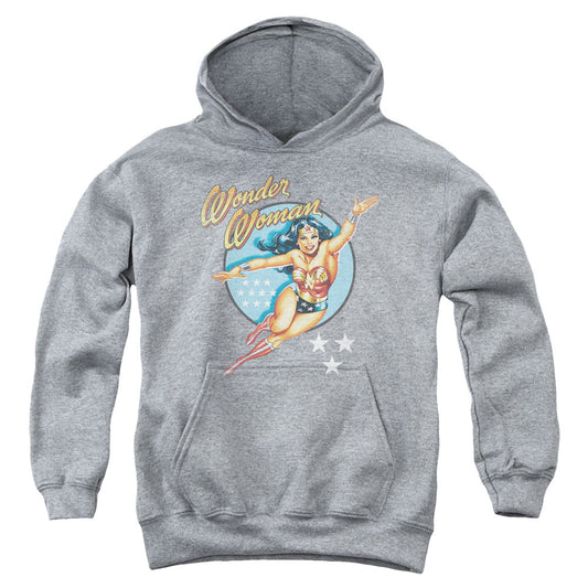 DC Comics Wonder Woman Vintage Kids Youth Hoodie Heather Officially Licensed