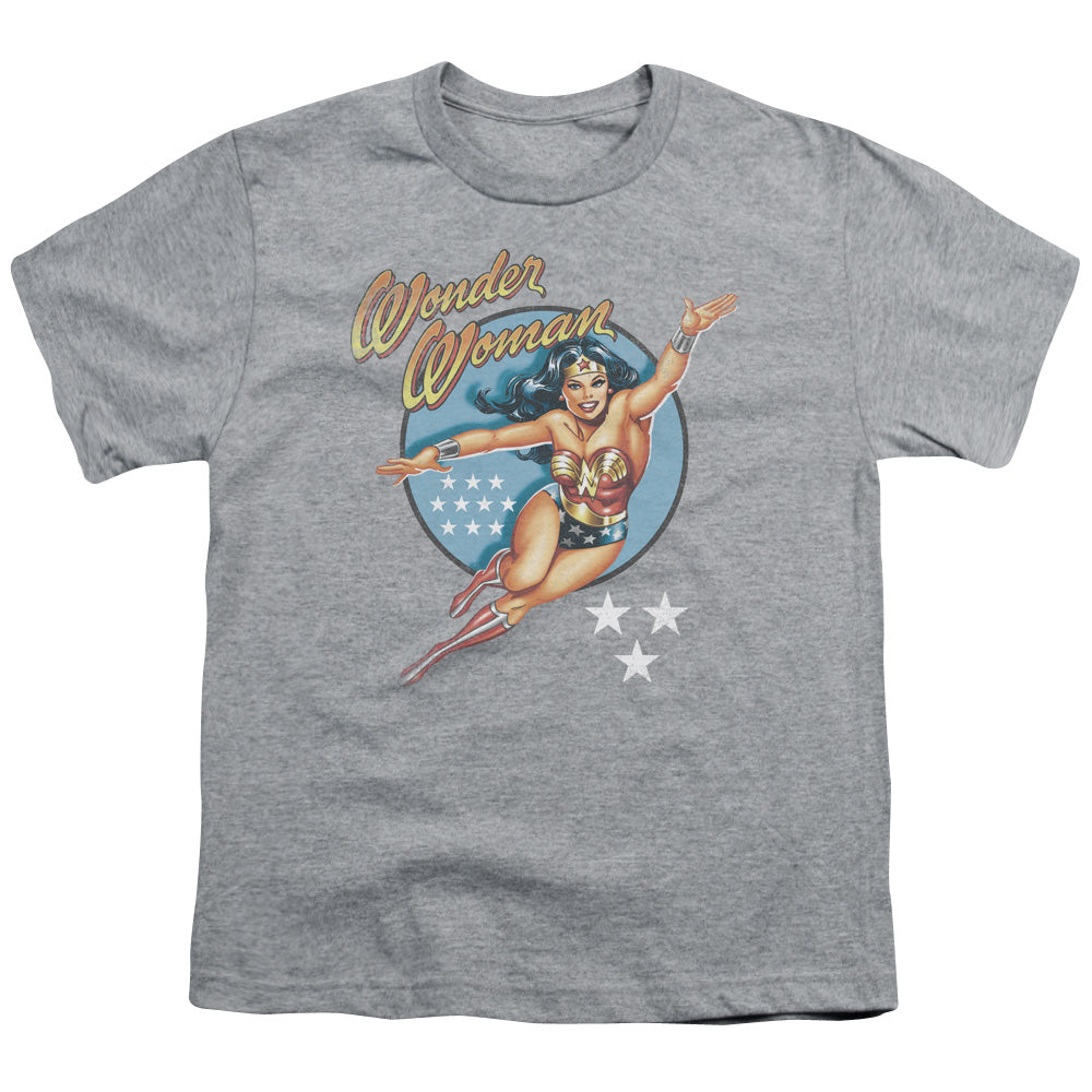 DC Comics Wonder Woman Vintage Kids Youth T Shirt Athletic Heather Officially Licensed