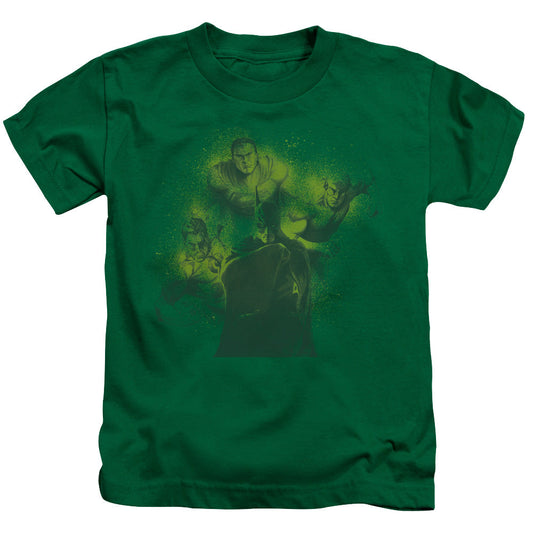 DC Comics Spray Sketch League Juvenile Kids Youth T Shirt Kelly Green Officially Licensed