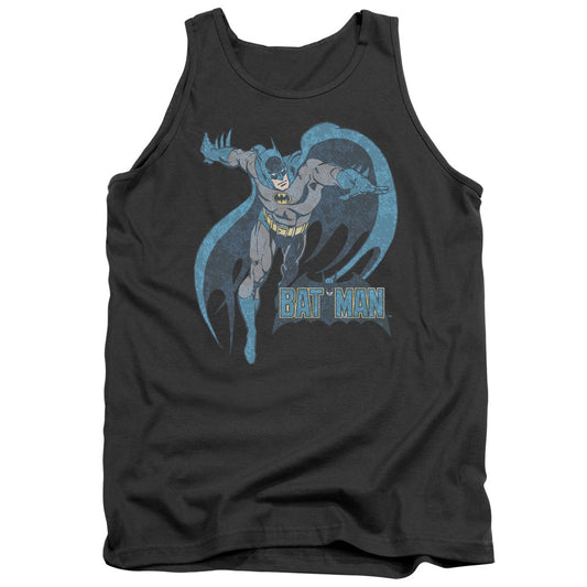 Dco Desaturated Batman Mens Tank Top Shirt Charcoal Officially Licensed