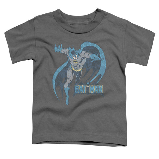 DC Comics Desaturated Batman Toddler Kids Youth T Shirt Charcoal Officially Licensed