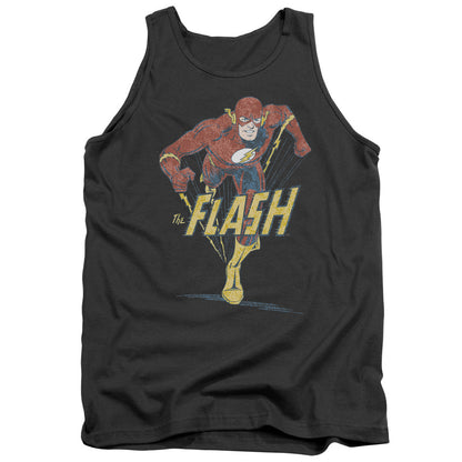 Dc Flash Desaturated Flash Mens Tank Top Shirt Charcoal Officially Licensed
