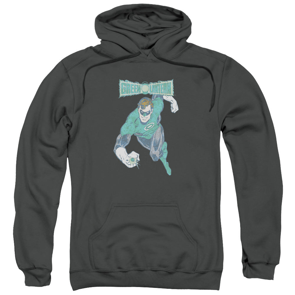 DC Comics Desaturated Green Lantern Mens Hoodie Charcoal Officially Licensed