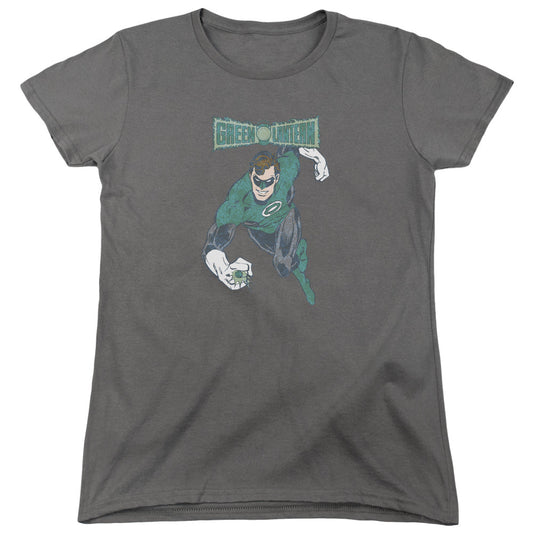 DC Comics Desaturated Green Lantern Womens T Shirt Charcoal Officially Licensed