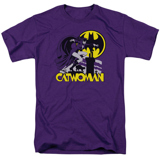 Dco Rooftop Cat Mens T Shirt Purple Officially Licensed