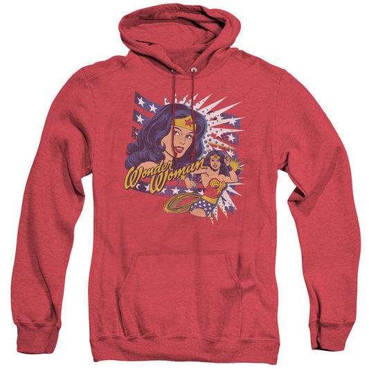 Dco Pop Art Wonder Heather Mens Hoodie Red Officially Licensed