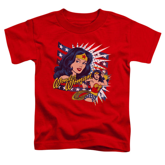 DC Comics Pop Art Wonder Toddler Kids Youth T Shirt Red Officially Licensed
