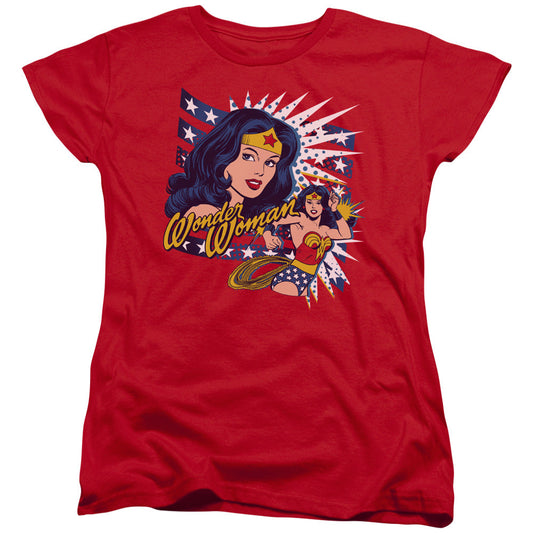 DC Comics Pop Art Wonder Womens T Shirt Red Officially Licensed