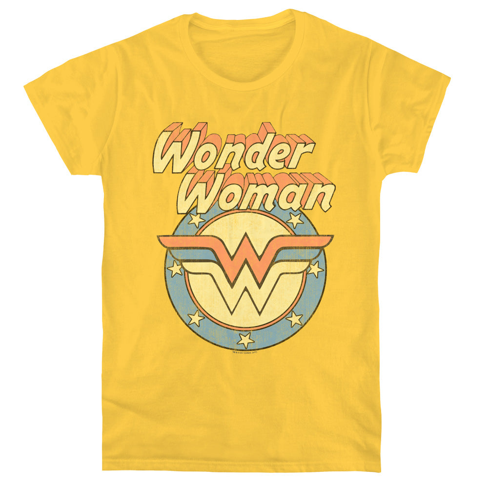DC Comics Faded Wonder Womens T Shirt Banana Officially Licensed