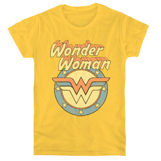 DC Comics Faded Wonder Womens T Shirt Banana Officially Licensed