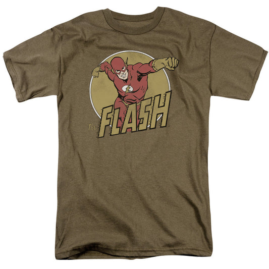 DC Comics Flash Flashy Mens T Shirt Safari Green Officially Licensed