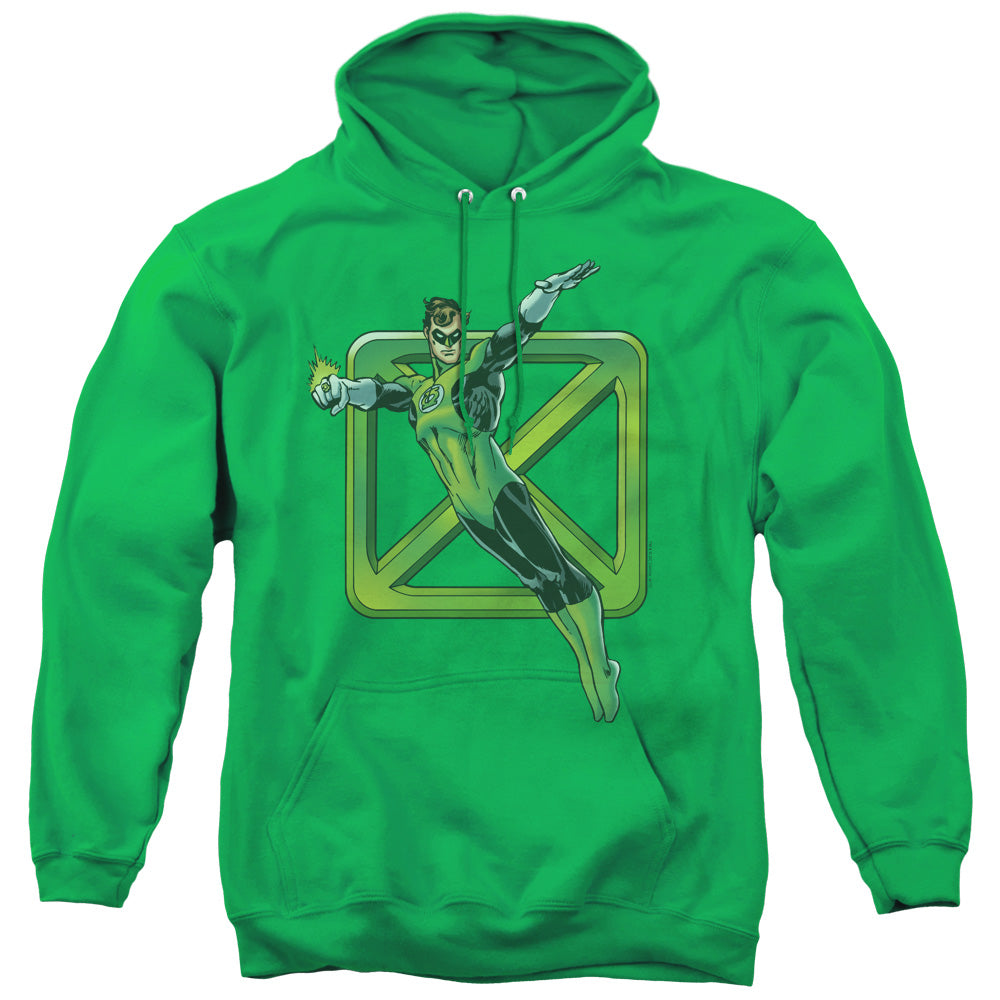 DC Comics Green Cross Mens Hoodie Kelly Green Officially Licensed