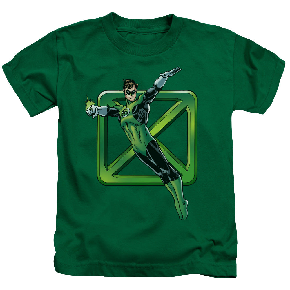 DC Comics Green Cross Juvenile Kids Youth T Shirt Kelly Green Officially Licensed