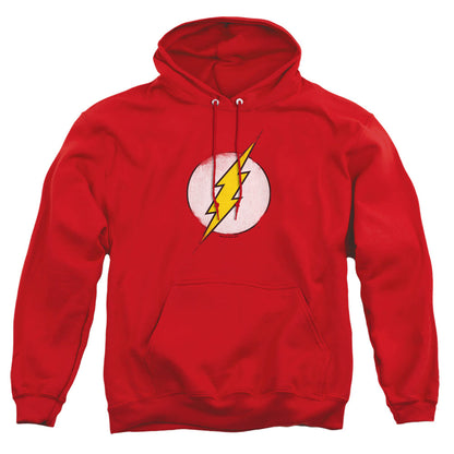 Dc Flash Rough Flash Logo Mens Hoodie Red Officially Licensed