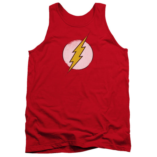 DC Comics Flash Rough Flash Logo Mens Tank Top Shirt Red Officially Licensed