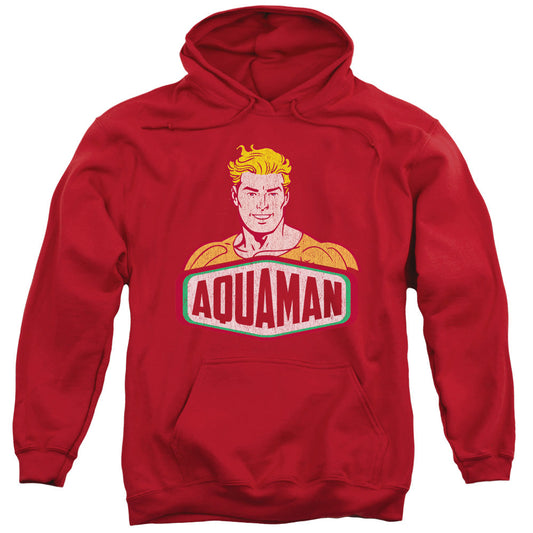 DC Comics Aquaman Sign Mens Hoodie Red Officially Licensed