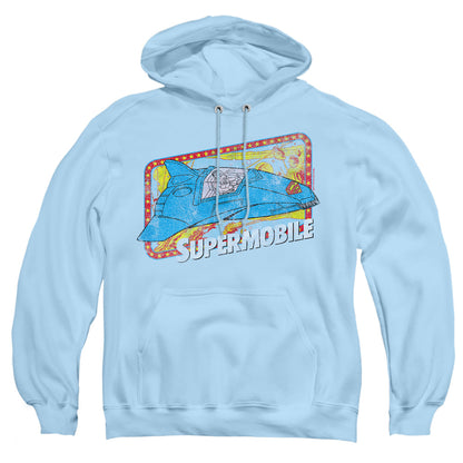 Dc Supermobile Mens Hoodie Light Blue Officially Licensed
