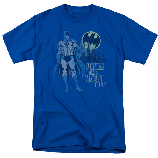 Dc Night Life Mens T Shirt Royal Blue Officially Licensed