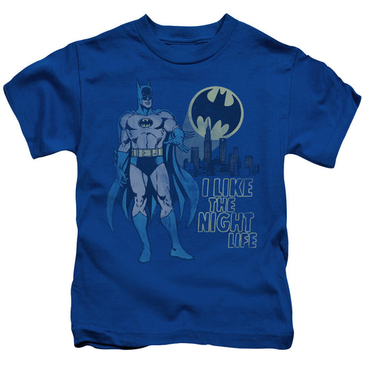 DC Comics Night Life Juvenile Kids Youth T Shirt Royal Blue Officially Licensed