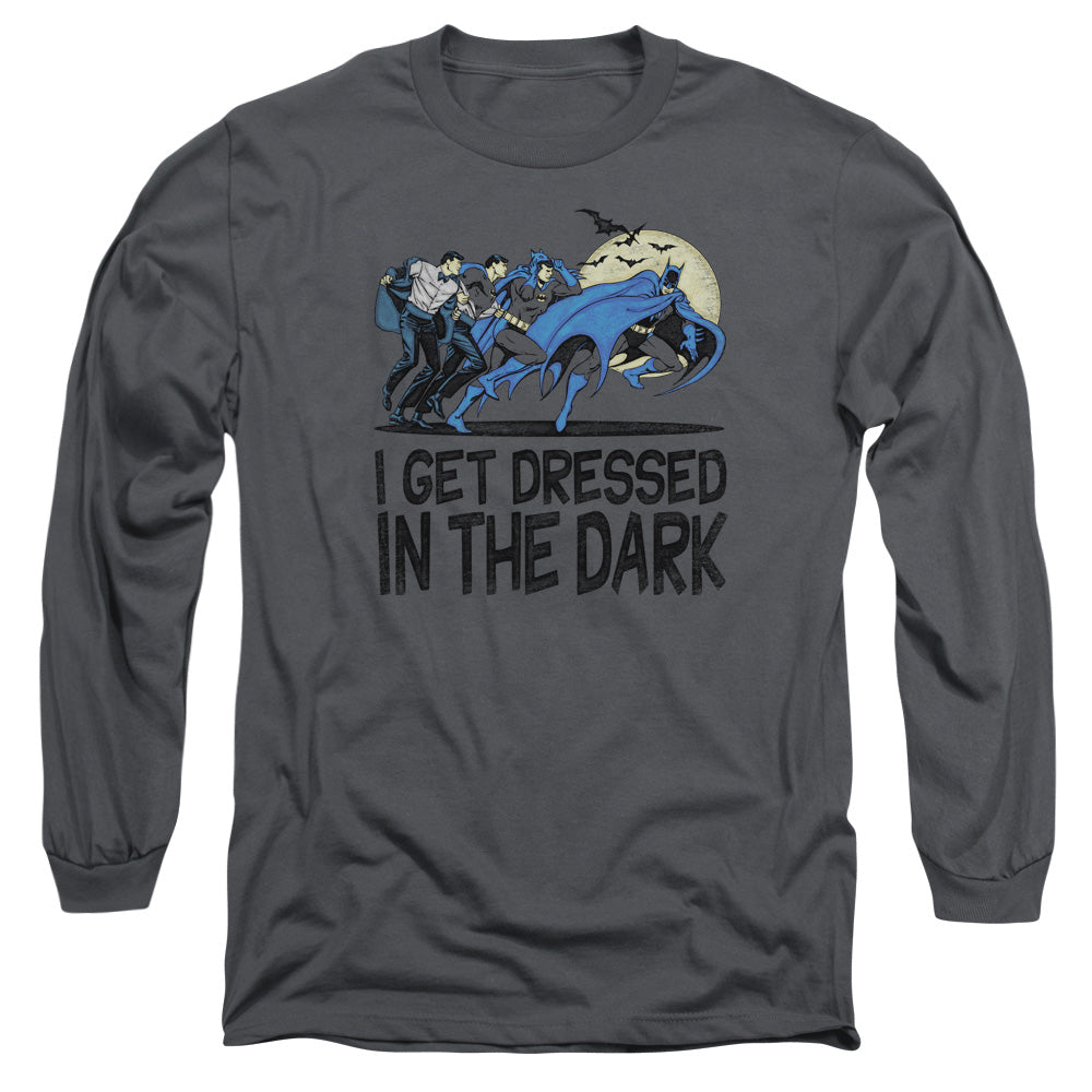 Dc Get Dressed Mens Long Sleeve Shirt Charcoal Officially Licensed